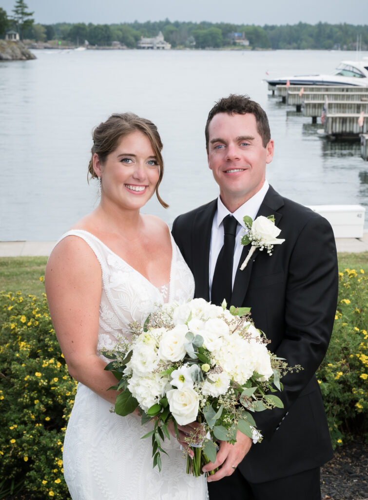 Luxury destination wedding photographers at Thousand Islands Club on Wellesley Island overlooking the Thousand Islands
