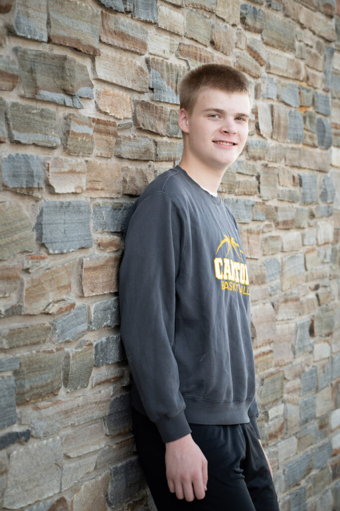 Ciaran, a senior at Hugh C. Williams High School in Canton NY, photographed by northern NY high school senior photographers