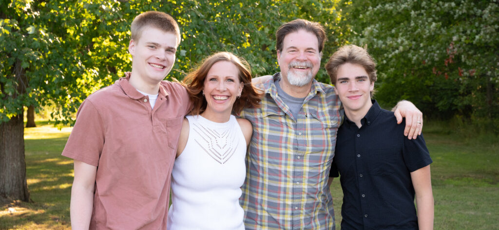 Family portrait session at Avenue of Elms near St. Lawrence University by Canton NY photographer